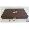 Image 8 : RCM Canada 1976 Silver Olympic 28 Coin Set in Presentation Case (w/key & original shipping box) Set 