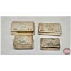 Image 10 : RARE Johnson Matthey Canada : FINE SILVER INGOT SET (4) : "JMC" Maple Leaf : Vintage Pour ~ 3 oz. (T