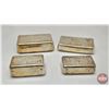 Image 12 : RARE Johnson Matthey Canada : FINE SILVER INGOT SET (4) : "JMC" Maple Leaf : Vintage Pour ~ 3 oz. (T