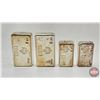 Image 8 : RARE Johnson Matthey Canada : FINE SILVER INGOT SET (4) : "JMC" Maple Leaf : Vintage Pour ~ 3 oz. (T