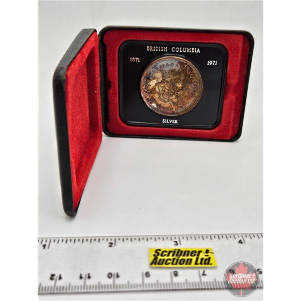 RCM Canada 1971 Silver Dollar : British Columbia (Black Case)