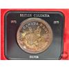 Image 2 : RCM Canada 1971 Silver Dollar : British Columbia (Black Case)