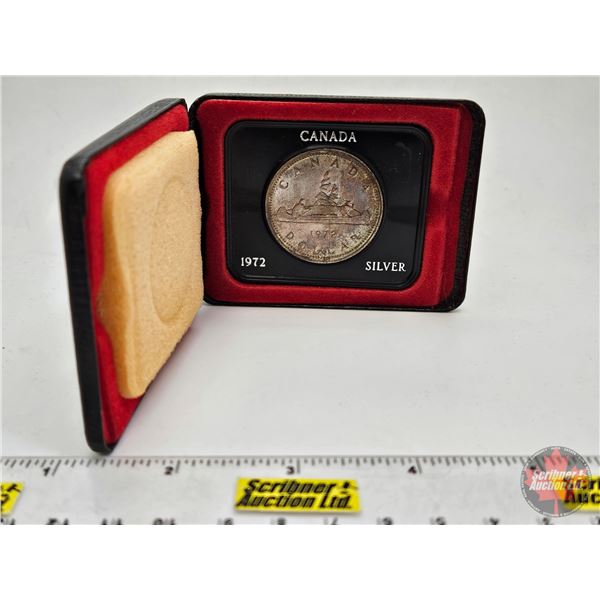 RCM Canada 1972 Silver Dollar : (Black Case)