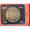Image 2 : RCM Canada 1973 RCM Canada Silver Dollar (Special Issue Blue Crested Case)