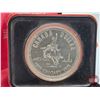 Image 2 : RCM Canada 1975 Silver Dollar : Calgary (Black Case - Case Interior Base Lining Missing)