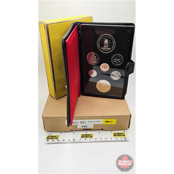 RCM Canada 1977 Double Dollar Proof Set : Throne of the Senate (Consignor Tag: SWL)