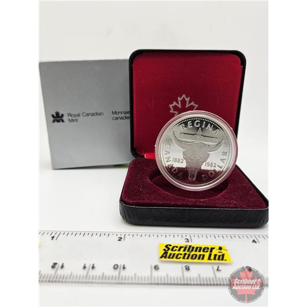 RCM Canada 1982 Silver Dollar : Regina (Black Case)