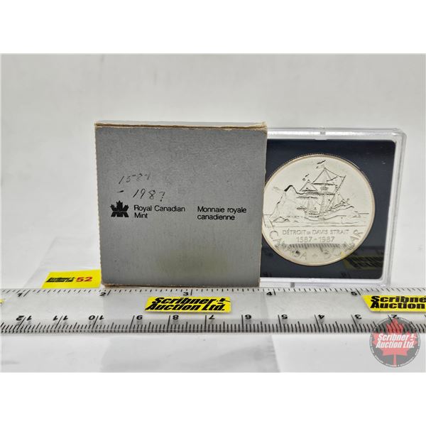 RCM Canada 1987 Detroit de Davis Strait 1587-1987 : Uncirculated Silver Dollar