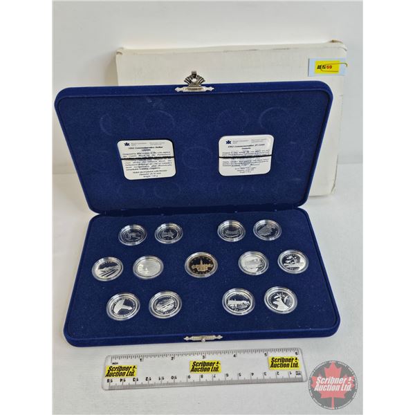 RCM Canada 1992 Confederation 125th 13-Coin Set : Blue Velvet Case