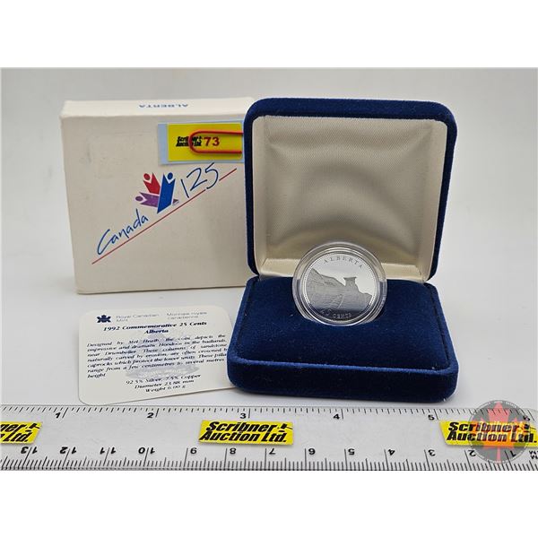RCM Canada 125 : 1992 Commemorative 25 Cent (Blue Velvet Case)