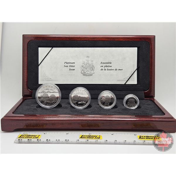 RCM Canada 1994 Platinum Sea Otter Issue : Four-Coin Set The coins bear a face value of $300, $150,