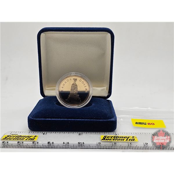RCM Canada 1994 Loon Dollar : National War Memorial (Blue Velvet Case)