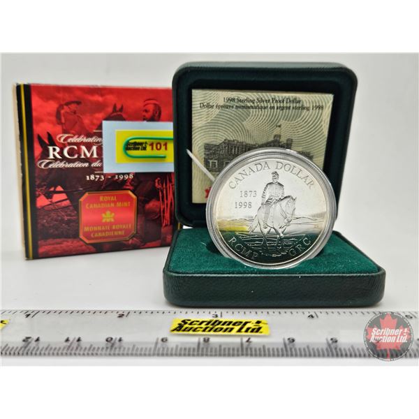 RCM Canada 1998 Celebrating 125 Years : Sterling Silver Proof Dollar : RCMP-GRC 1873-1998