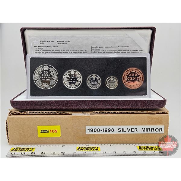 RCM Canada : 90th Anniversary Proof Coin Set 1908-1998 : The Design : Mirror (COA #15232)