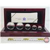 Image 7 : RCM 2003 Silver Maple Leaf Hologram Five-Coin Set : One Ounce ; 1/2 Ounce 1/4 Ounce; 1/10 Ounce & 1/