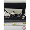 Image 1 : RCM Canada 2004 Fine Silver 4-Coin Set : The Arctic Fox  One Ounce ; 1/2 Ounce 1/4 Ounce; 1/10 Ounce