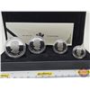 Image 6 : RCM Canada 2004 Fine Silver 4-Coin Set : The Arctic Fox  One Ounce ; 1/2 Ounce 1/4 Ounce; 1/10 Ounce