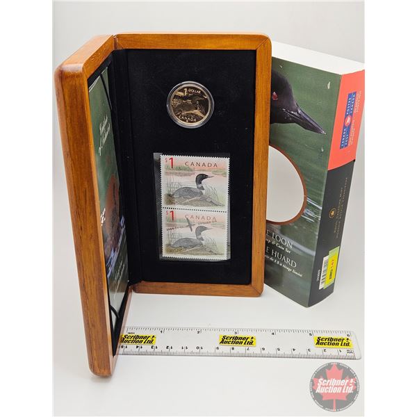 RCM Canada 2004 $1 Limited-Edition Stamp & Coin Set : The Elusive Loon (S/N#20850 of 25111)