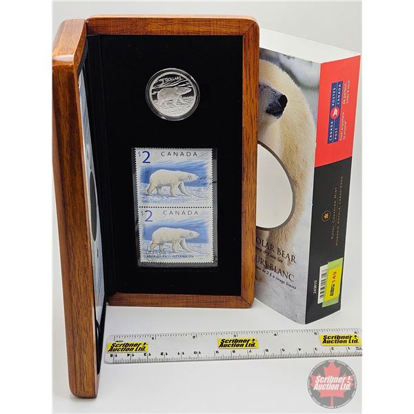 RCM Canada 2004 $2 Limited-Edition Stamp & Fine Silver Coin Set : The Proud Polar Bear (S/N#18315 of