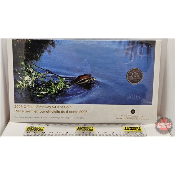 RCM Canada 2005 Official First Day 5-Cent Coin (Unopened)