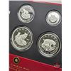 Image 2 : RCM 2005 Fine Silver Four-Coin Set : The Canadian Lynx One Ounce ; 1/2 Ounce 1/4 Ounce & 1/10 Ounce