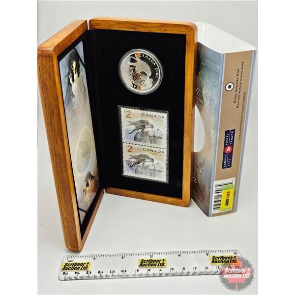 RCM Canada 2006 $5 Limited-Edition Stamp & Fine Silver Coin Set : Peregrine Falcon and Nestlings (S/