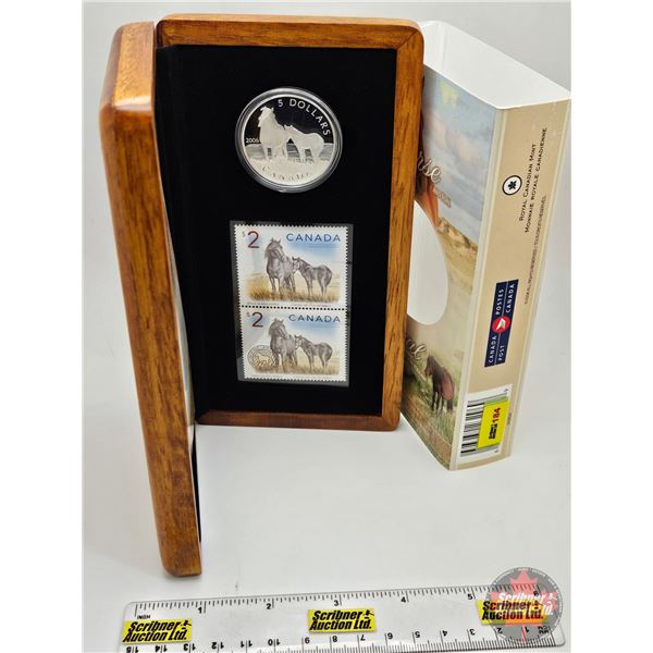 RCM Canada 2006 $5 Limited-Edition Stamp & Fine Silver Coin Set : Sable Island Horse and Foal (S/N#1