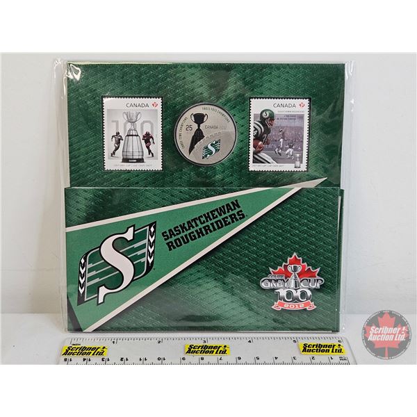 RCM Canada 2012 Saskatchewan Roughriders 25-Cent Coin & Stamp Set (Unopened)