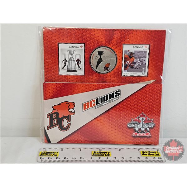 RCM Canada 2012 BC Lions 25-Cent Coin & Stamp Set (Unopened)