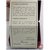 Image 5 : RCM Canada 2012 : Limited Edition : Farewell Adieu : 1-Cent Fine Silver Coin (COA #27597) (99.99%) (