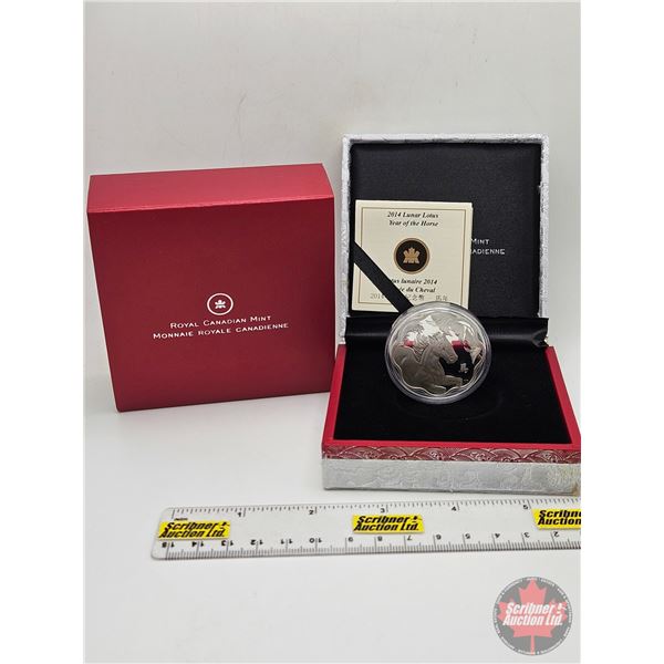 RCM Canada 2014 Lunar Lotus $15 Coin: Year of the Horse (COA #13106) (99.99%) (GST Exempt)