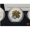 Image 3 : RCM Canada 2014 Fine Silver : Fractional Set : The Maple Leaf (COA #8186) The coins bear a face valu