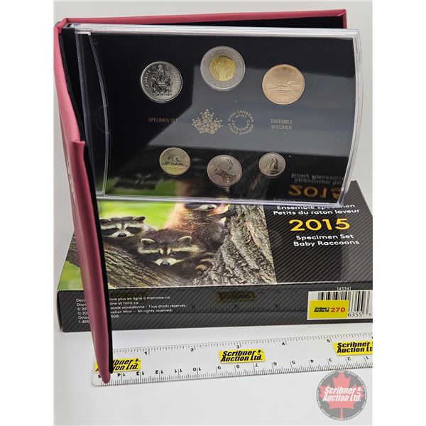 RCM Canada 2015 : $2 Coin Specimen Set : Special Edition : Baby Racoon