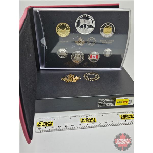 RCM Canada 2015 Special Edition Silver Dollar Proof Set : 50th Anniversary of the Canadian Flag (Dol