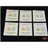 Image 10 : RCM Canada 2015 Fine Silver Coins : BIG COIN SERIES : Six-Coin Set ~ 5-Cent Coin (COA #0162) ~ 10-Ce