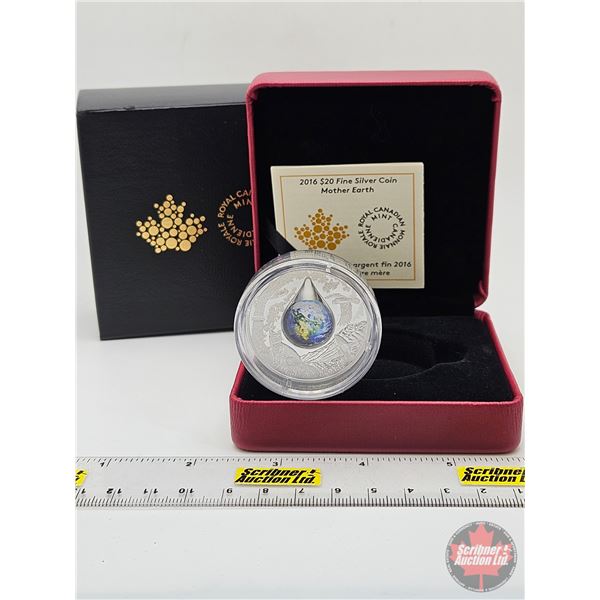 RCM Canada 2016 : $20 Fine Silver Coin : Mother Earth (COA #4428) (99.99%) (GST Exempt)