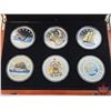 Image 2 : RCM Canada 2016 Fine Silver Coins : BIG COIN SERIES : Six-Coin Set ~ 5-Cent Coin (COA #0130) ~ 10-Ce