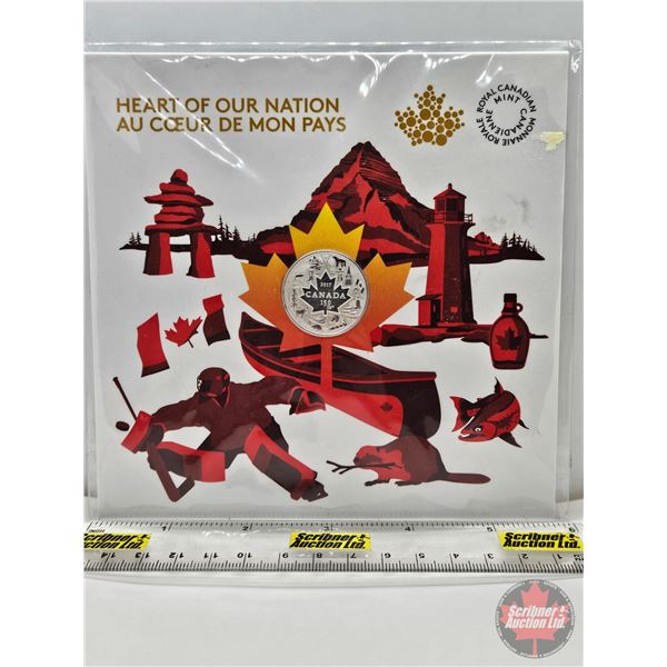 RCM Canada 2017 : $3 Fine Silver Coin : Heart of our Nation (Unopened) (99.99%) (GST Exempt)