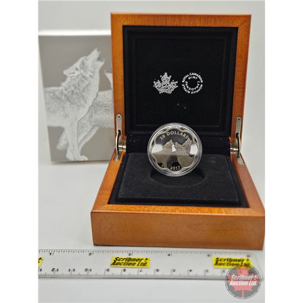RCM Canada 2017 : $20 Fine Silver Coin : Master of the Land : The Timber Wolf (COA #1006) (99.99%) (
