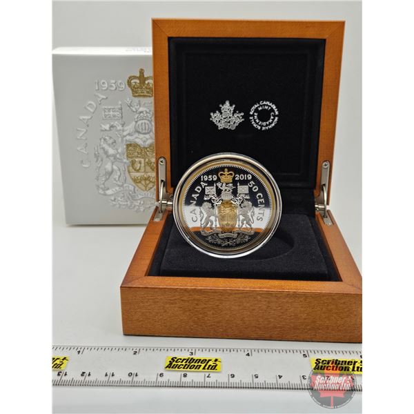 RCM Canada 2019 : 50-Cent Fine Silver Coin : 60th Anniversary of the 1959 Half-Dollar (COA #1214) (9