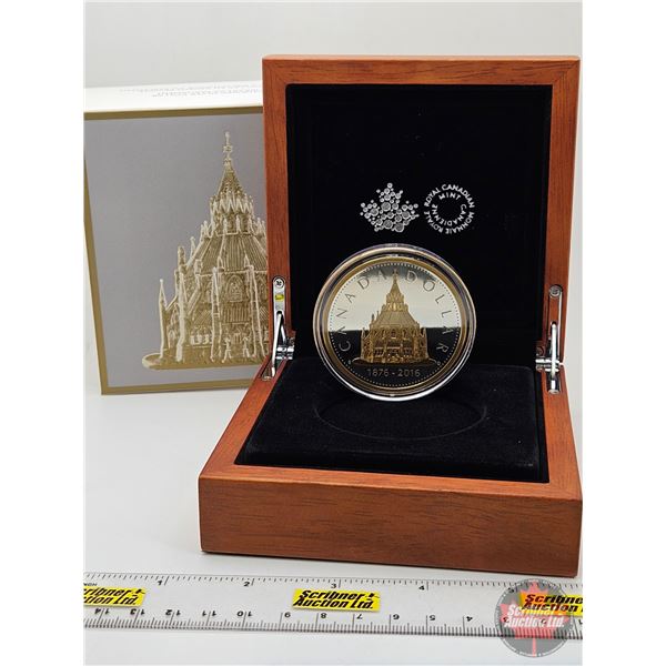 RCM Canada 2016 : $1 Fine Silver Coin : Renewed Silver Dollar : Library of Parliament (COA #2459) (9