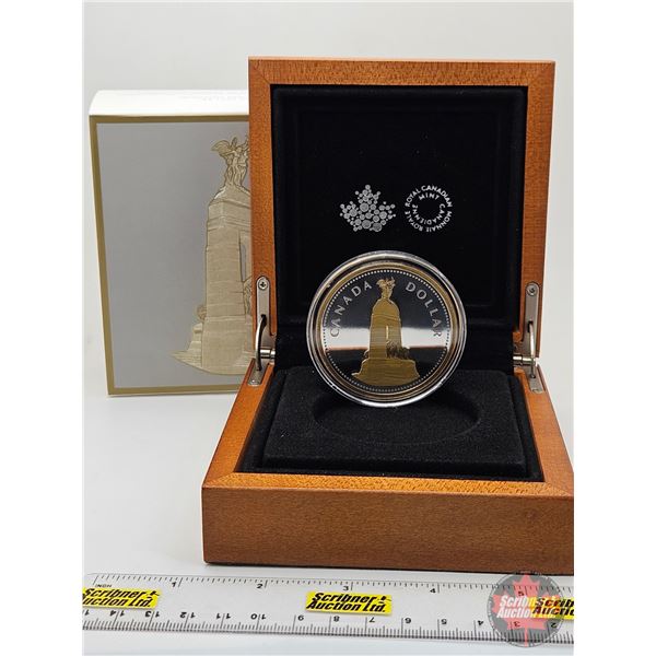 RCM Canada 2018 : $1 Fine Silver Coin : Renewed Silver Dollar : The National War Memorial (COA #0823