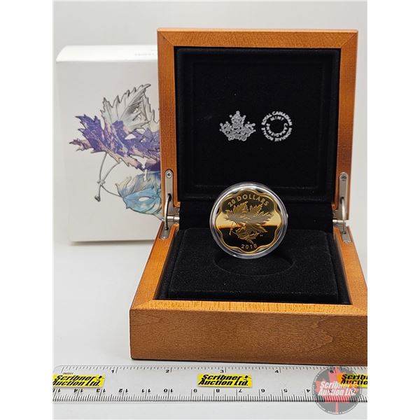 RCM Canada 2018 : $20 Fine Silver Coin : Iconic Maple Leaves (COA #0782) (99.99%) (GST EXEMPT)