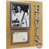 Image 10 : Framed Display of Elvis Picture & Hand Signed Postcard :1970 Hilton Hotel (No COA) (Frame Measures :