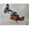 Image 1 : Phonograph : 1903 Pathe Dual Cylinder Player ; "Je Chante Haut Et Clair"