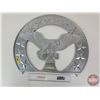 Image 1 : American Eagle Wall Plaque (Bell Topper) : Aluminum Cast (Measures : 19 -1/2"H x 24"W)
