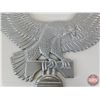 Image 4 : American Eagle Wall Plaque (Bell Topper) : Aluminum Cast (Measures : 19 -1/2"H x 24"W)