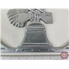 Image 5 : American Eagle Wall Plaque (Bell Topper) : Aluminum Cast (Measures : 19 -1/2"H x 24"W)