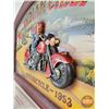 Image 4 : Motorcycle Sign : 1953 "Indian Chief" (3-D) (Wood) (Modern) (16"H x 23-3/4"W x 1-1/2"D)