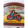 Image 6 : Motorcycle Sign : 1953 "Indian Chief" (3-D) (Wood) (Modern) (16"H x 23-3/4"W x 1-1/2"D)